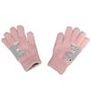 Kids' Dinosaur Woolen Gloves: Thick, Warm, Knitted Five-Finger Gloves for Boys and Girls