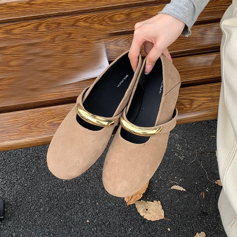 

Модная мягкая обувь с круглым носком, женские балетки слипоны, женские неглубокие модные металлические женские туфли Мэри Джейн 35 хаки