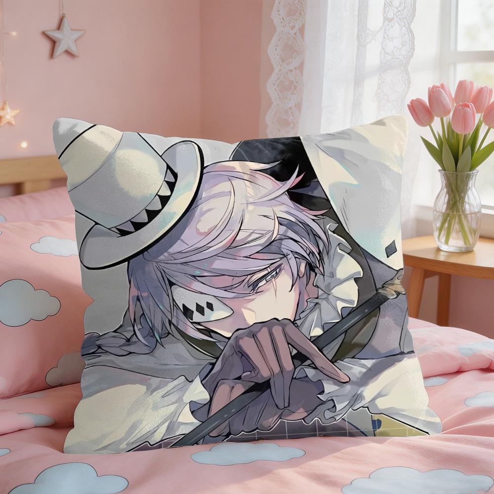 Bungo SStray Dogs Anime Cushion Cover Square Short Plush Pillow Case Living Room Sofa Home Decor Funda X