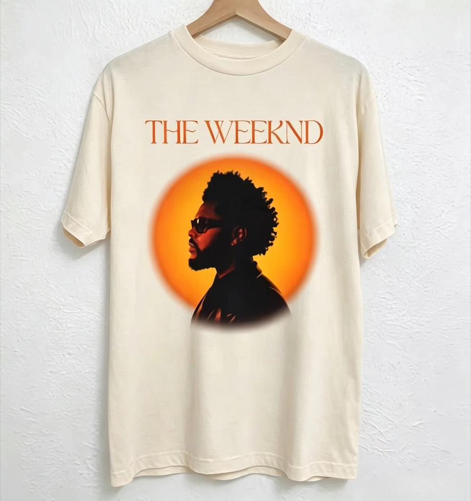 2026 Hot Sale Rapper The Weeknd Sunset Graphic Tshirt Unisex Unisex Summer Cotton Y2k Clothing Hiphop Streetwear Oversized Tshirt