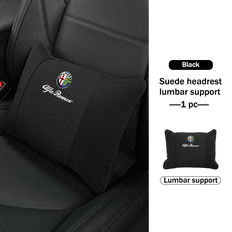 For Alfa Romeo Car Neck Pillow Head Support Pad Driver Seat Headrest Waist Support Mat 159 Giulietta Giulia 147 Mito 156 159 166