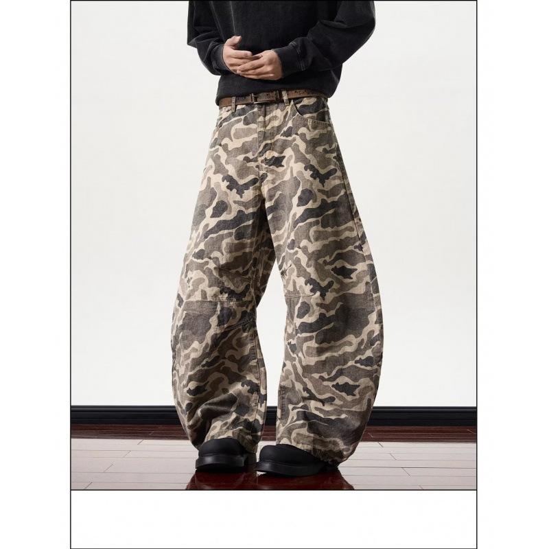 JYL Men s Cargo Pants Cross-Border Digital Print Camo American Denim S детские порошок