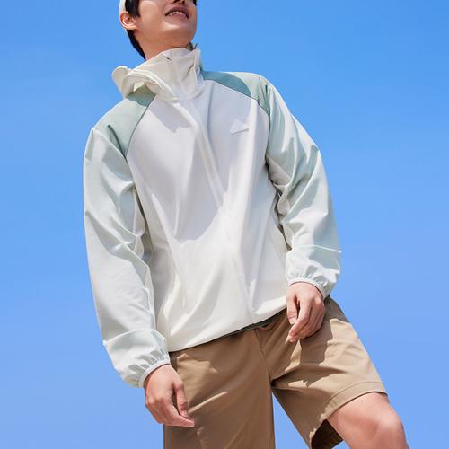 Adidas Hooded Casual Zip-Up Long-Sleeve Lightweight Jacket Unisex Han White