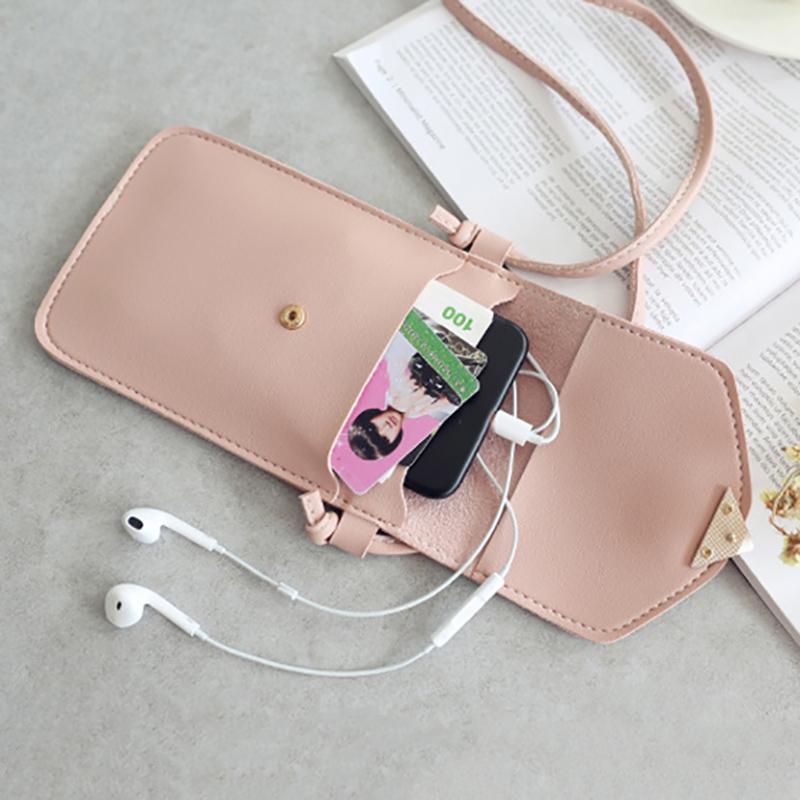 Mini Soft Leather Crossbody Bags for Women Solid Color Shoulder Bag Cell Phone Purse Small Handbags Girls NEW