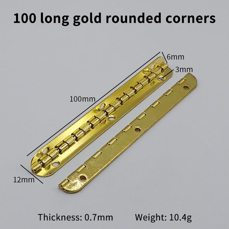 

2 Pcs Hinge Hinges For Crafts Heavy Duty Piano Cabinet Box Long Window Steel Packaging Box Hardware Accessories золотой