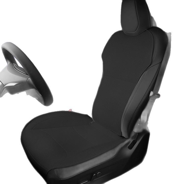 Nappa Leather Seat Protector Pad for Tesla Model Y (Refreshed Version) - Breathable, Ventilated Cushion