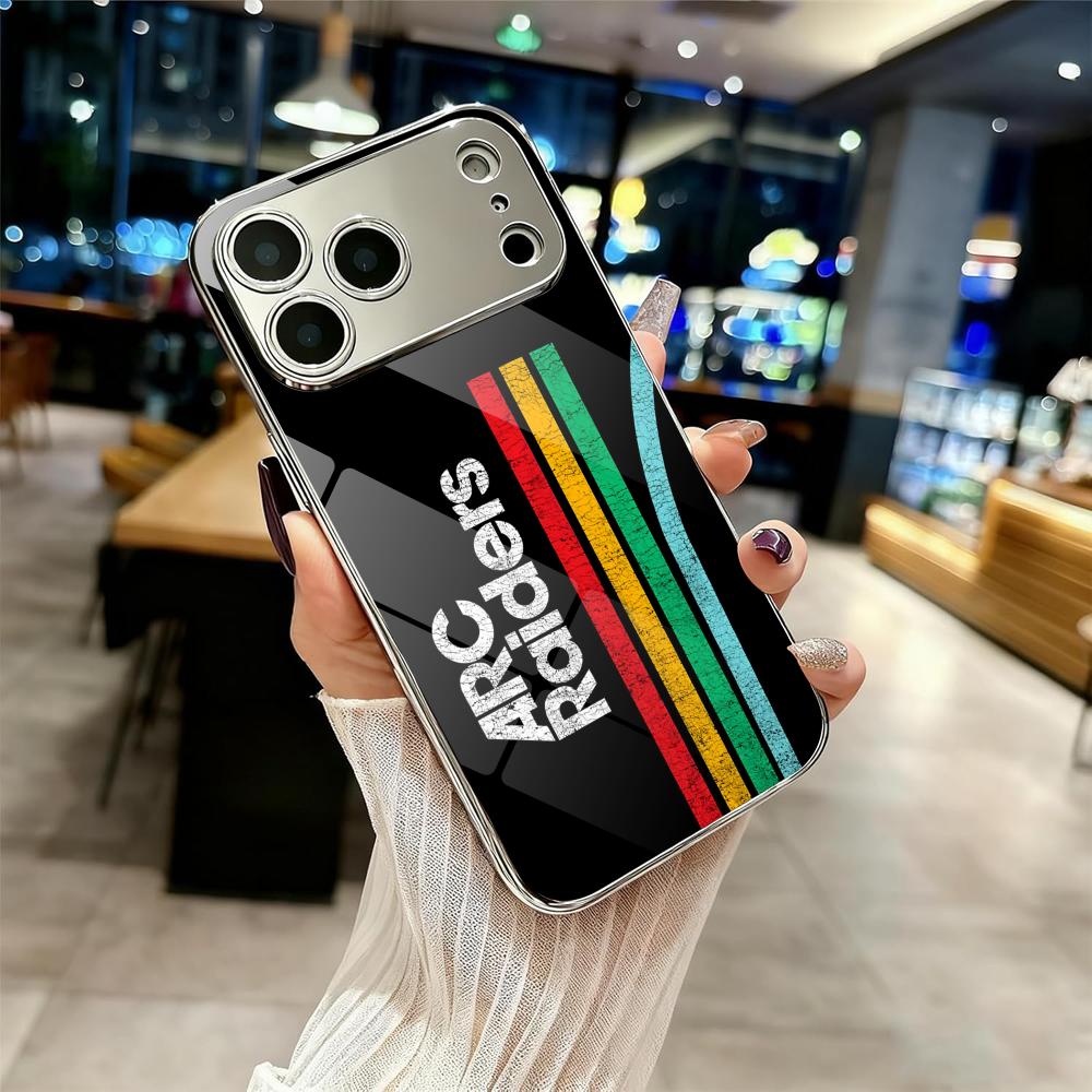 

Game A-ARC Raiders Phone Case For iPhone 17 16 15 14 13 12 Pro Max Plus Electroplated Metal Shockproof Bumper Case Glass Back iPhone 13 Pro Max