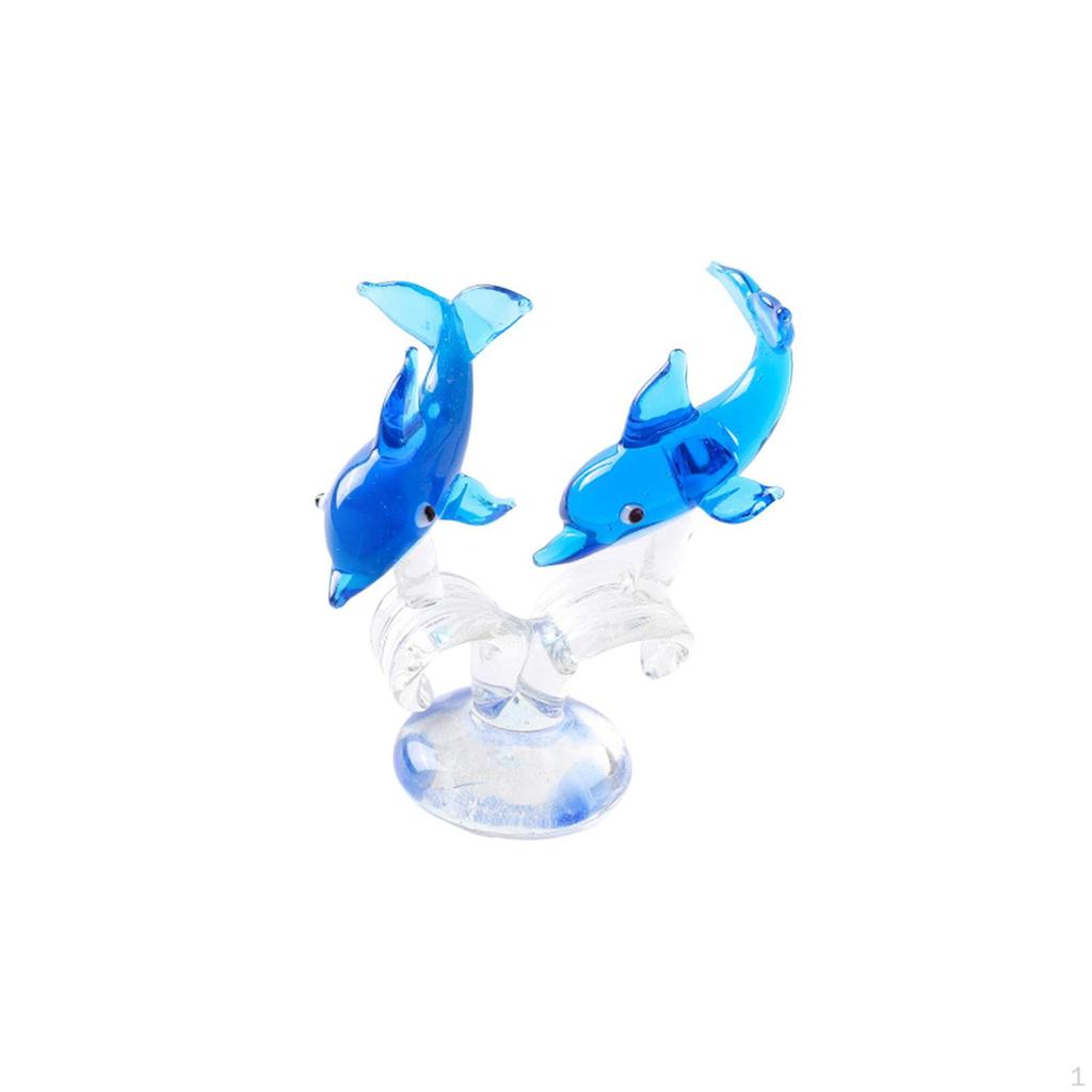 Dolphin Decor Figurine Tank Craft Lovely Statue Garden Bedroom Hallway Sea Ornament
