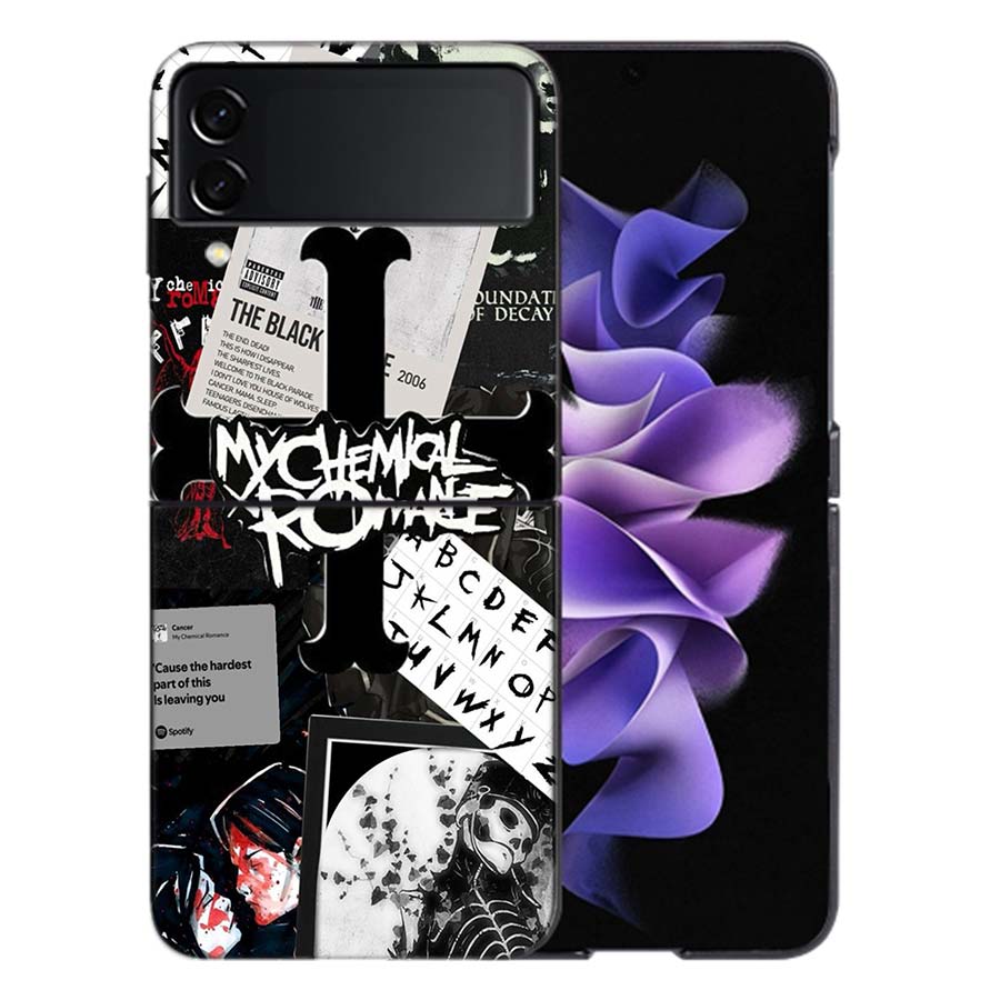 My Chemical Romance MCR Phone Case For Samsung Z Flip 6 7 5G Galaxy Z Flip 5 4 3 5G Cases Shockproof Hard Cover TPU