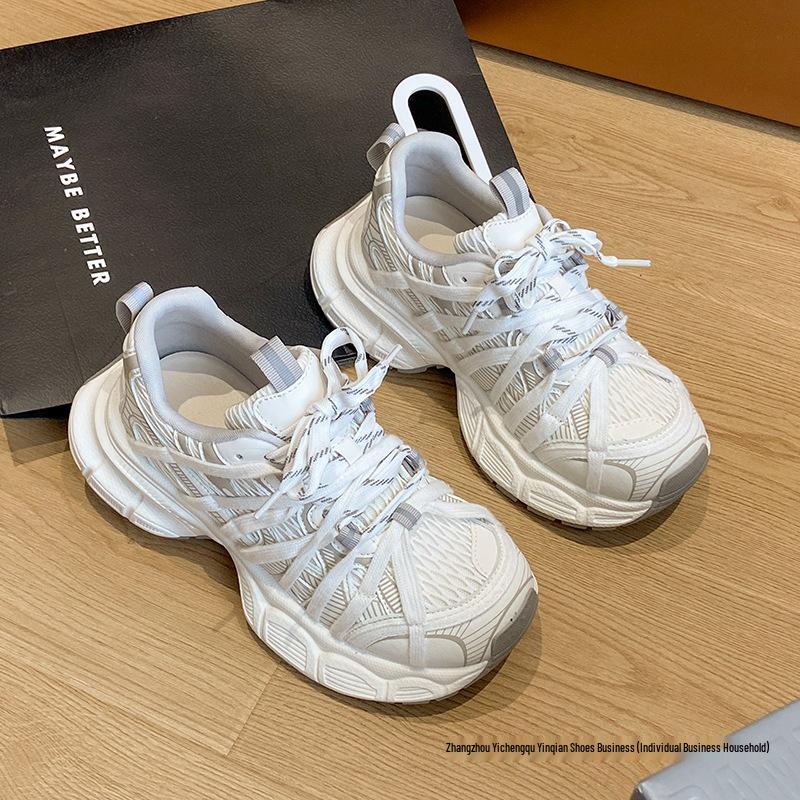 Damen Paris Plateau-Sneakers - 2025 Frühling/Sommer Mesh Atmungsaktive Lässige Laufschuhe