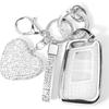 Key Fob Cover With Diamond Keychain Car Key Holder Compatible With VW Volkswagen Atlas Tiguan Passat Jetta GLI Taos Arteon Smart Remote Key Protector