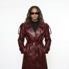 Burgundy Genuine Handmade Women's Stylish Real Lambskin Leather Trench Coat Fit