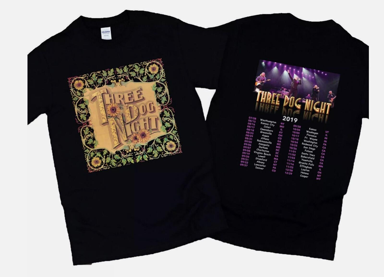 Three Dog Night 2019 Concert Tour 2 Sided T-shirt M