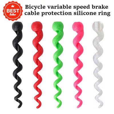 5pcs Bicycle Variable Speed Brake Cable Protection Silicone Ring Silicone Protective Strip Oil Tubing Outdoor Cycling Accessory