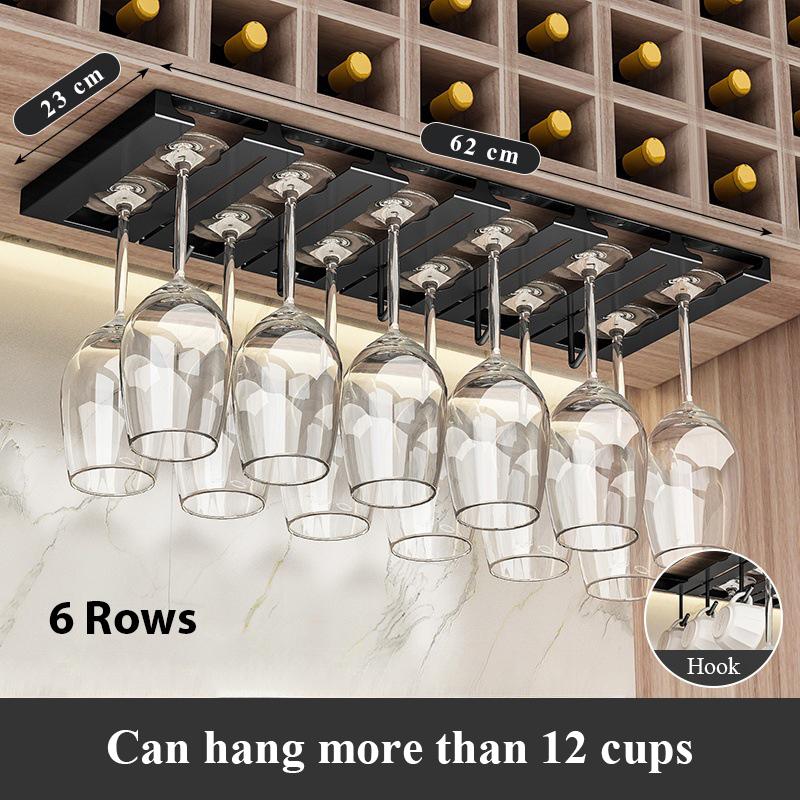 Stainless Steel Inverted Hanging Wine Glass Storage Rack