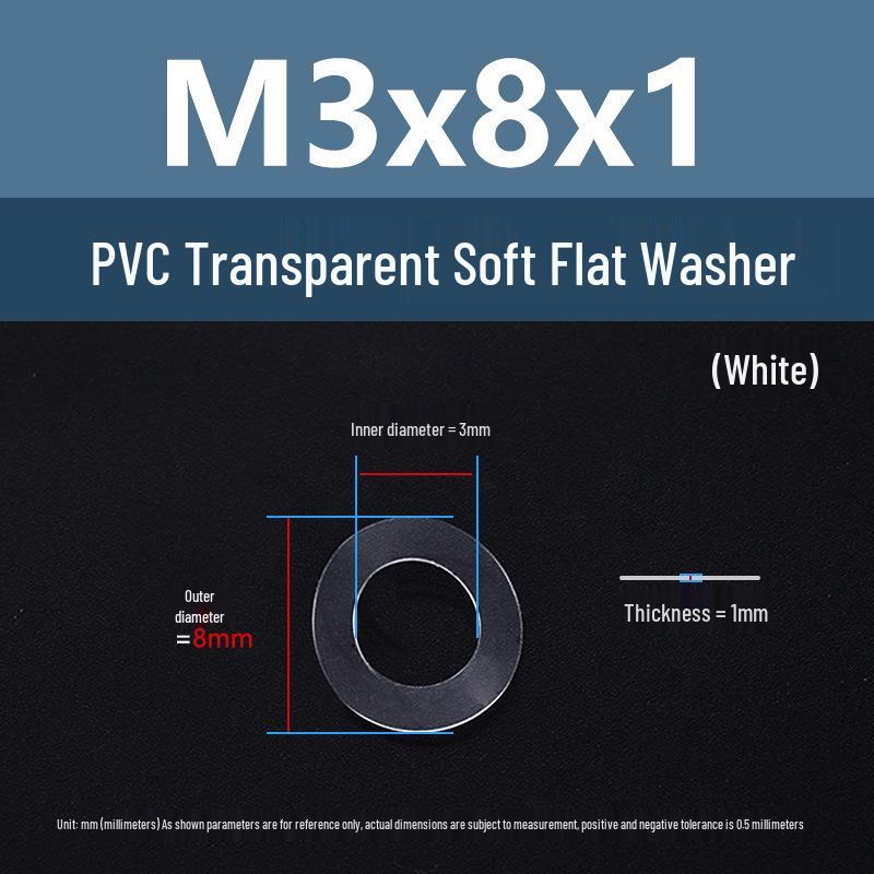 Yigu Transparent PVC Washer: Insulating Soft Rubber Gasket for Screws