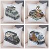 Cartoon Camping Pillowcase Decoration Travel Car Cushion Cover Pillowcase Suitable for Sofa Home Children's Room