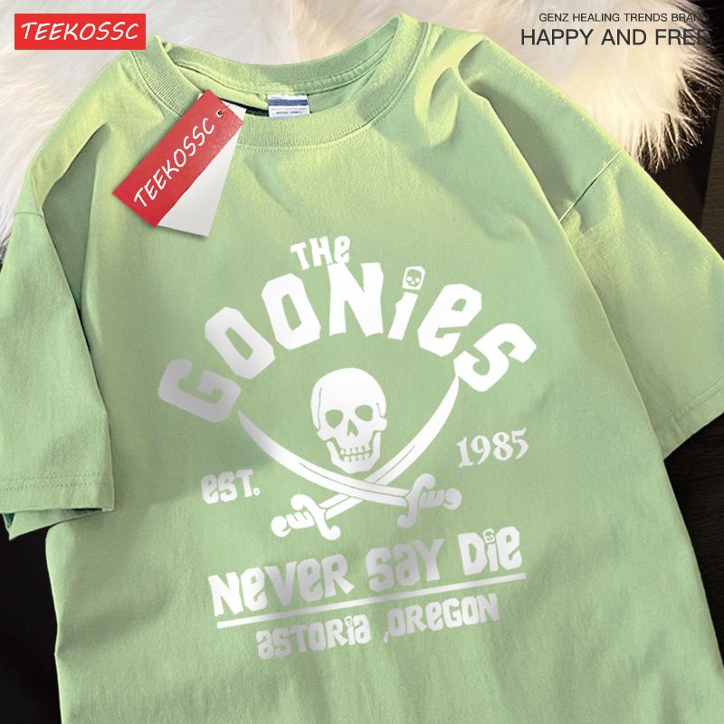Die Goonies sagen niemals stirb T-Shirts Herren Damen Bequemes Rundhals-T-Shirt Atmungsaktive Baumwoll-T-Shirts Street Locker Partnerlook