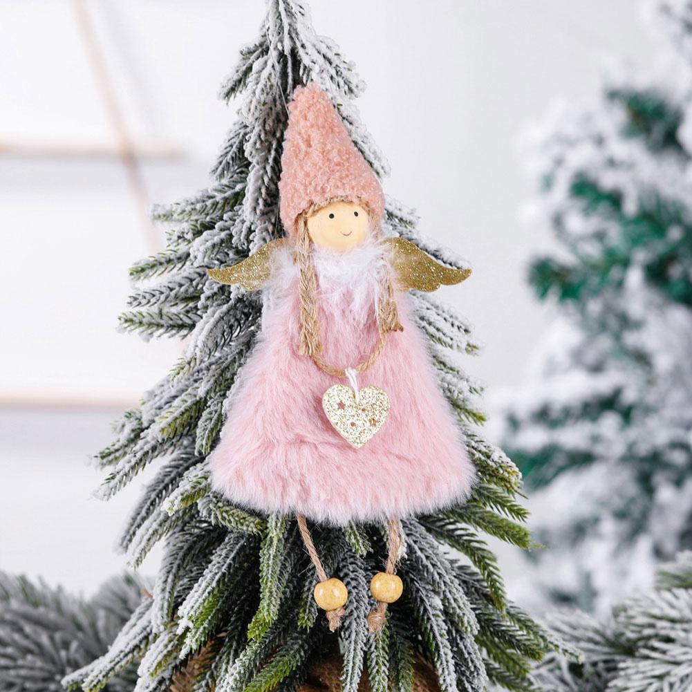 Engel Puppe Plüsch Mädchen Anhänger Weihnachtsornamente Weihnachtsbaumschmuck Hängende Ornamente für Zuhause