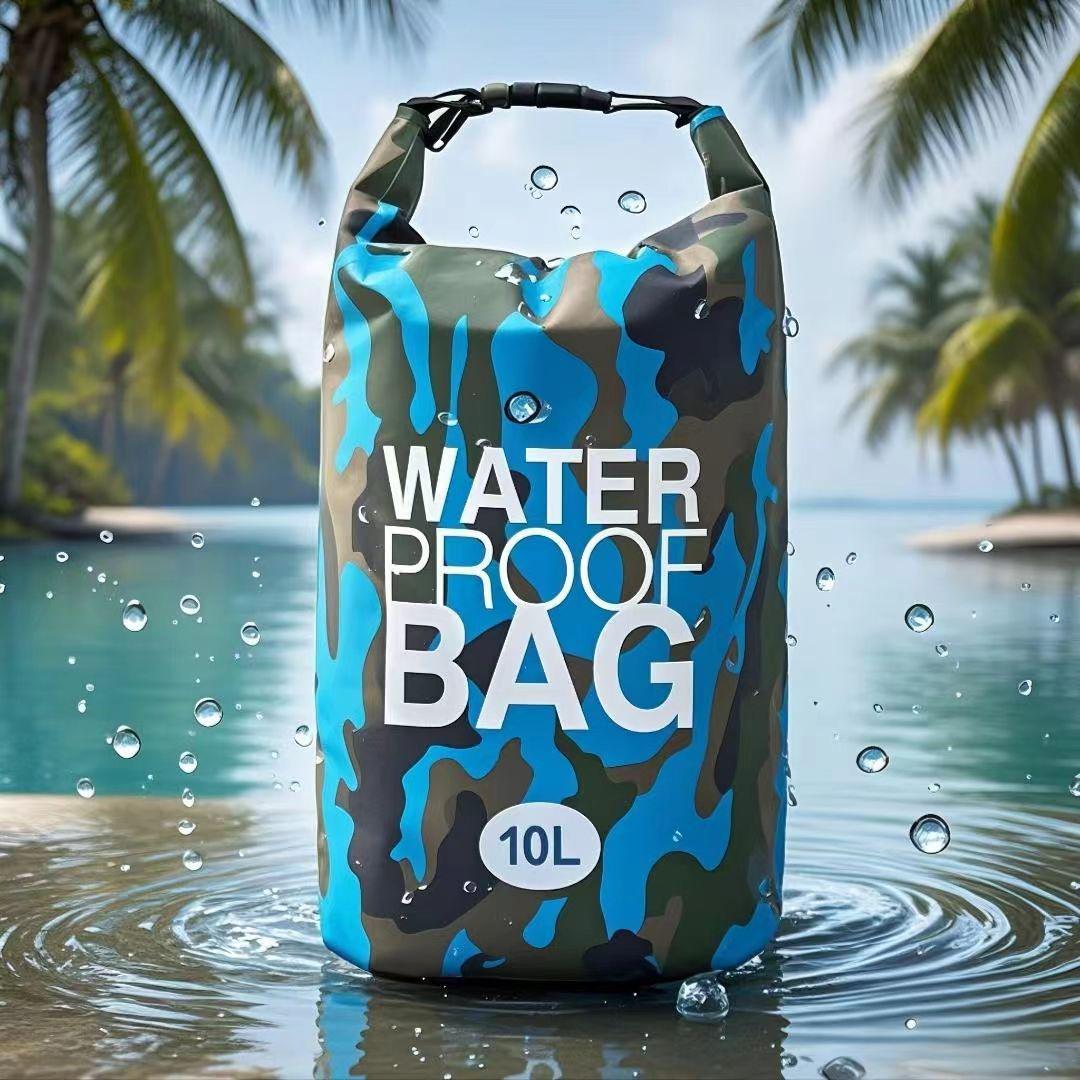 

Водонепроницаемая многофункциональная сумка для велокросса, пеших походов, кемпинга, рафтинга - трансформируемый дизайн с одним/двумя плечевыми ремнями, с карманом для телефона 20L Double Shoulder светло-синий