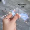 Women's Retro Polygonal Anti-Blue Light Eyeglass Frames, Semi-Titanium, Prescription Compatible 3931
