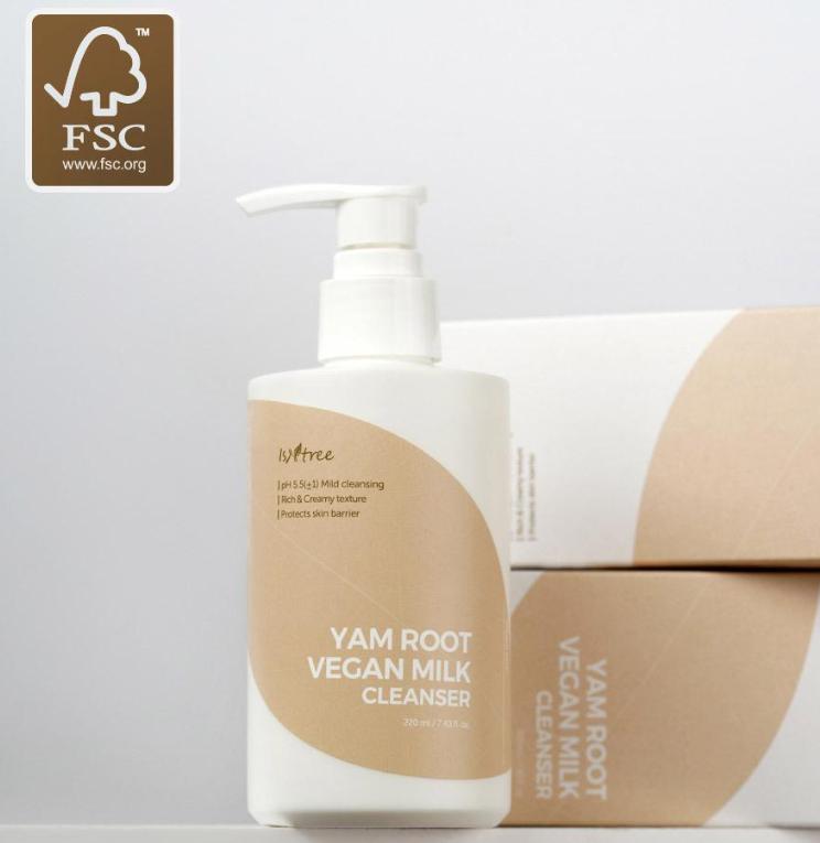 ISNTREE Yam Root Vegan Milk Cleanser 220ml + Refill – Gentle, Nourishing Cleanser for Sensitive Skin