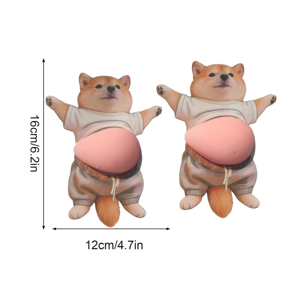 

DIY Dog Belly Sticker 3D Silicone Dog Belly Squeezable Stickers Laptop Decals for Notebook Scrapbook Journal Planner Stationery