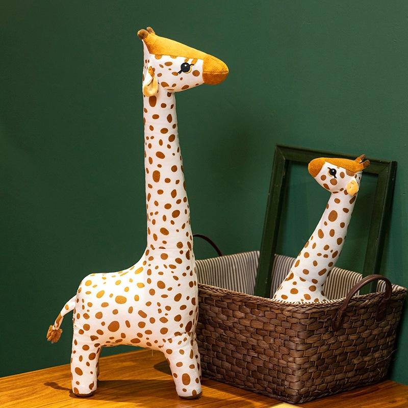 Simulation Niedliche Gefleckte Giraffe Puppe Plüschtier Giraffe Großes Schlafkissen Beruhigende Puppe
