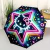 1pc Neon Hello Kitty Star Umbrella with Plastic Handle,Suitable for All Seasons Home Travel Outdoor UmbrellaSanlio604