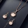 Cat's Eye European & American Statement Necklace and Earring Set - Bridal Jewelry Collection