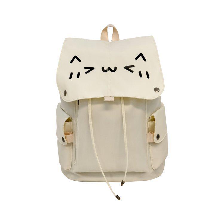 

Рюкзак большой вместимости в уличном стиле Харадзюку для подростков грязно-белый