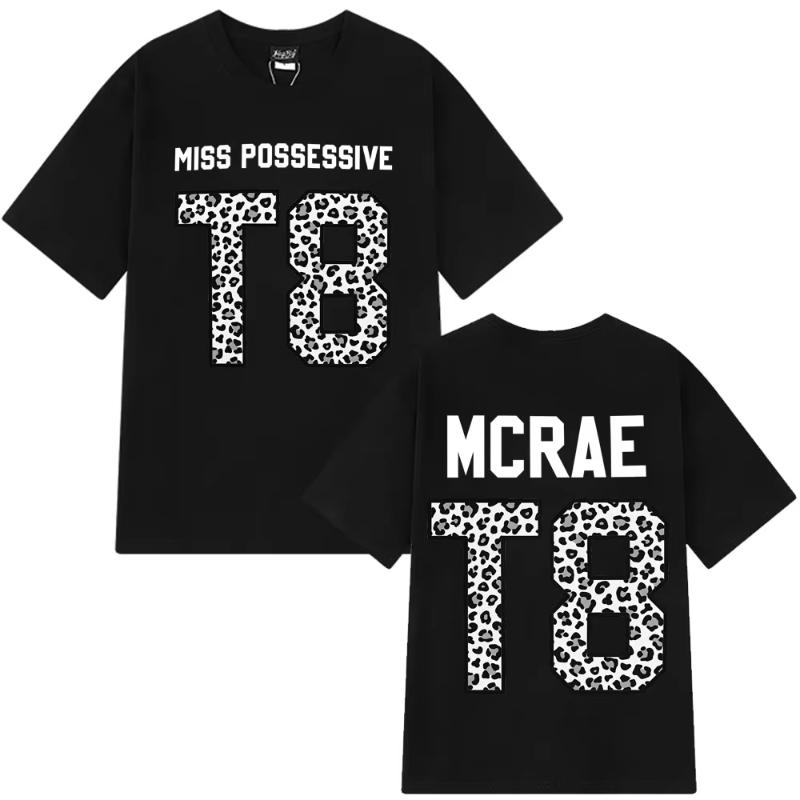Tate Leopard Graphic Print O-Neck Tee Shirt Men Women Cotton Short Sleeve T-shirts Unisex Hip Hop Summer Tops