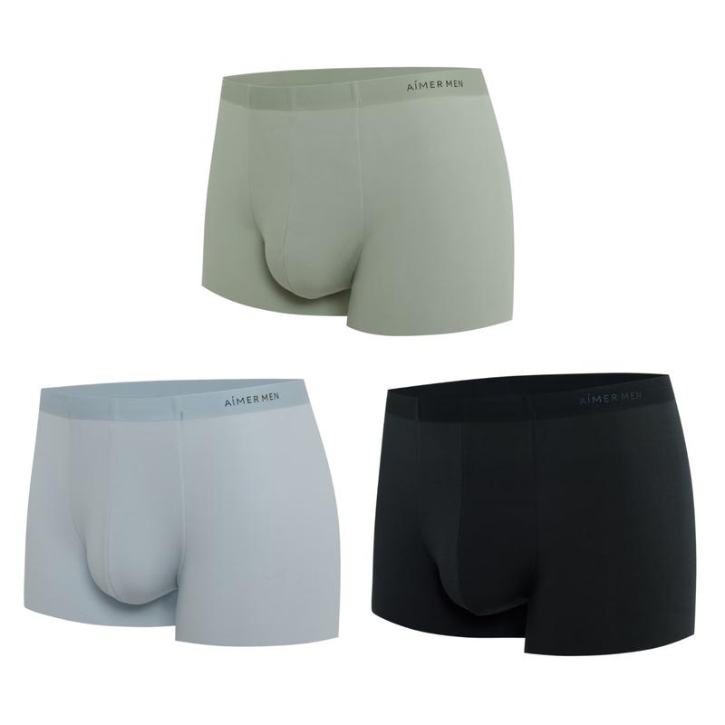 AIMER MEN Modal Antibacterial Boxer Briefs 3-Pack