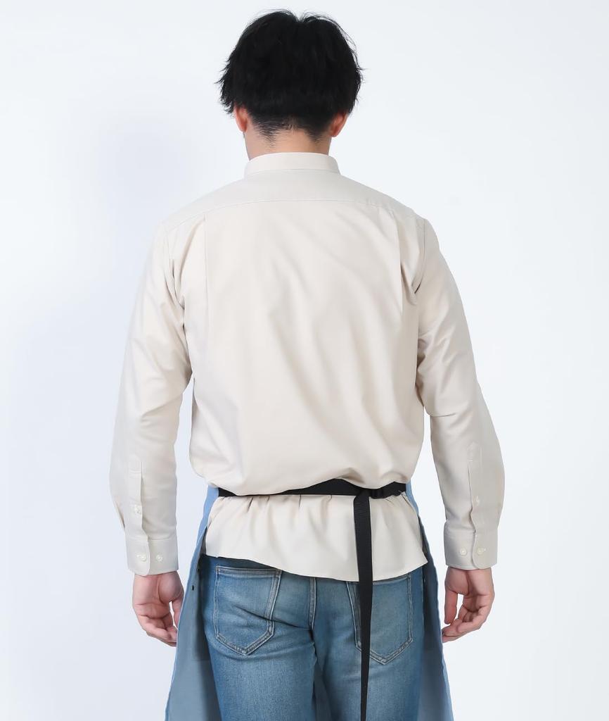 Seven Uniform GH7021-6 Beige SS Long Sleeve Stand Collar Shirt, Oxford Clothes, Restaurant Uniform