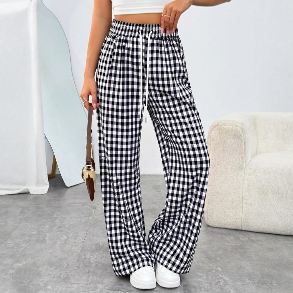 Women's Straight Pants Fashion Casual Pants Nine Point Harlan Pants