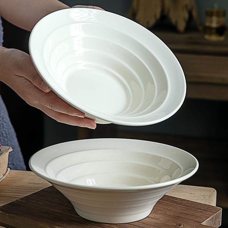 Creative Relief Household Salad Bowl Dessert Bowl Dessert Bowl Simple Retro Style Solid Color Ceramic Tableware Bowl Hat Bowl