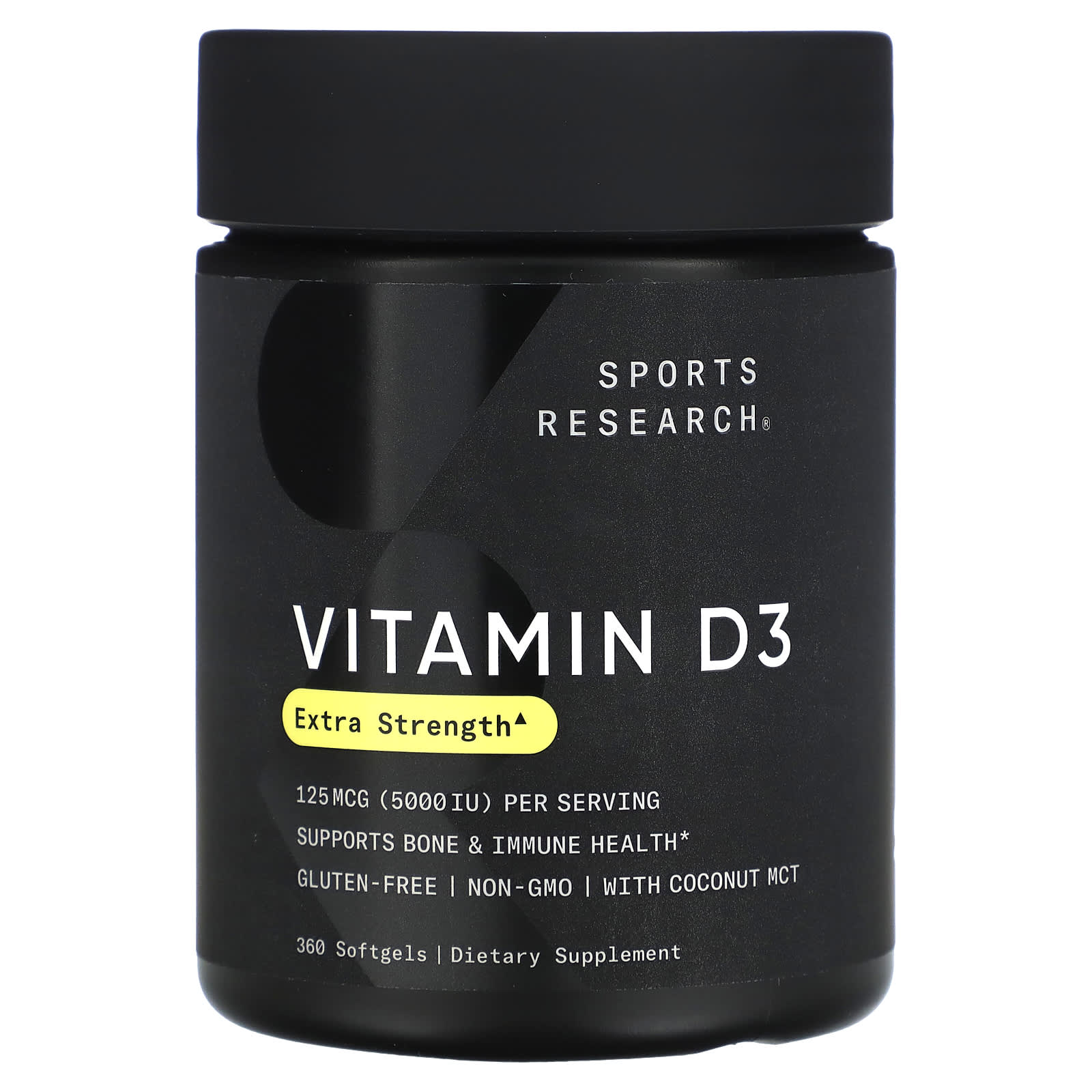 

Vitamin D3, Extra Strength, 125Mcg (5,000Iu), 360 Softgels
