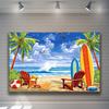 Summer Hawaiian Beach Aloha Photography Backdrop Tropical Flowers Wedding Birthday Party Decor Custom Background Photo Studio