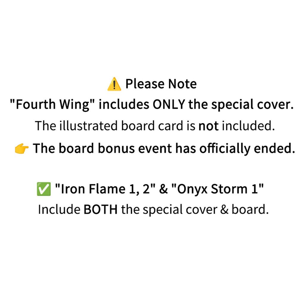 Fourth Wing (Korean) Book - Limited Special Cover & Board Edition / by Rebecca Yarros Fantasy Novel