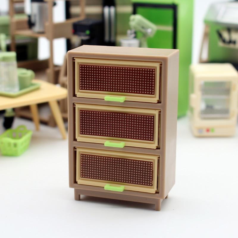 1pc 1:12 Dollhouse Miniature Grid Space Mini Kitchen Supplies Miniature Scene Model Decor Toy Doll House Accessories