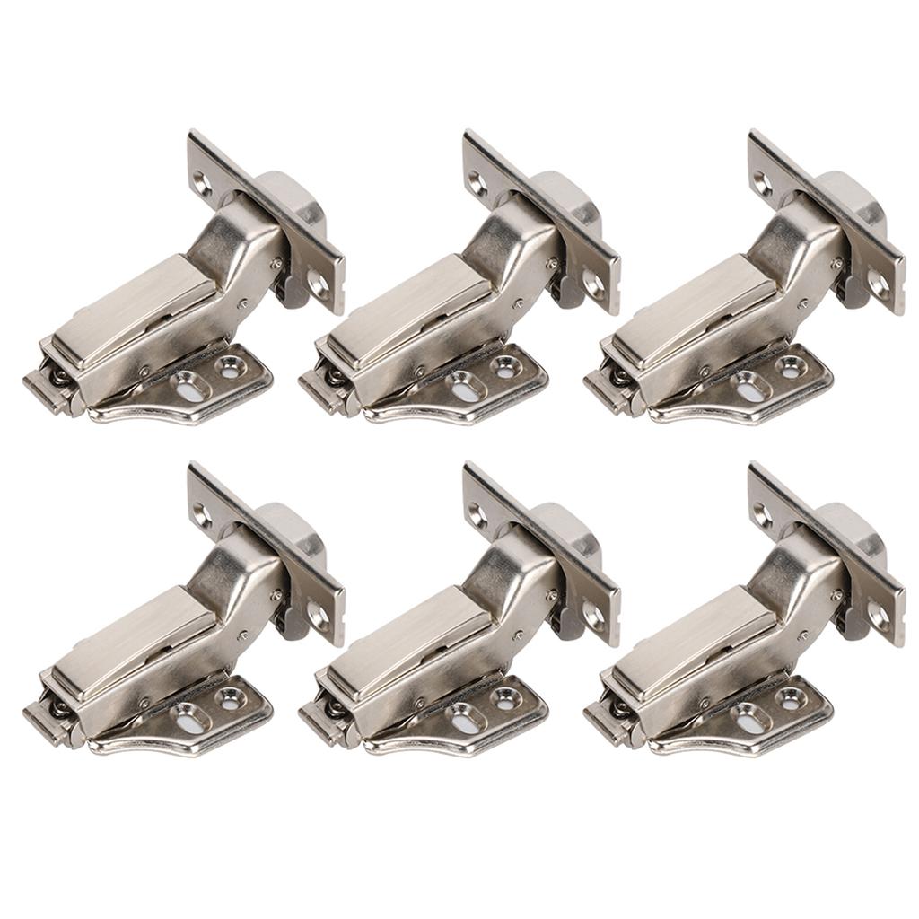 3 Sets Hinges for Office 2Stage Hydraulic NickelPlated 4Hole Large Bend A2202C