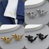Bat Cufflinks for Men Sleeve Wrist Buttons Shirt Clasps Stainless Steel Cuff Buckle Wedding Grooms Jewelry Mens Accessories