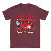 Casual Groovy Heart Six Seven 6 7 Valentines Day TShirts for Men Round Neck 100 Cotton T Shirt  Short Sleeve Tee Shirt Gift