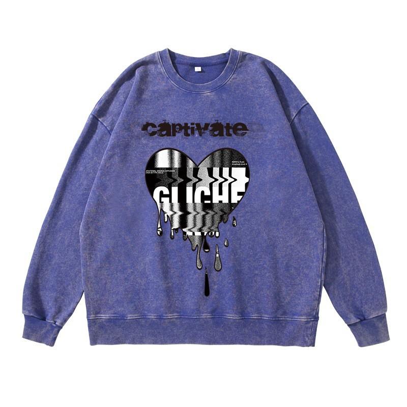 Vintage Sweatshirts Male Washed Cotton Sportswear Spring Autumn Pullovers Casual Hoodie Hip Hop Streetwers