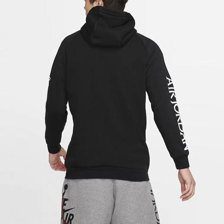 Jordan Jumpman Classics Logo Casual Sport Breathable Hoodie Jacket Men Outerwear Black DH9507-010