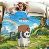 We Bare Bears Print Flannel Blanket High Quality Warm Comfortable Cover for All Seasons Perfect for Gifts Home Decor