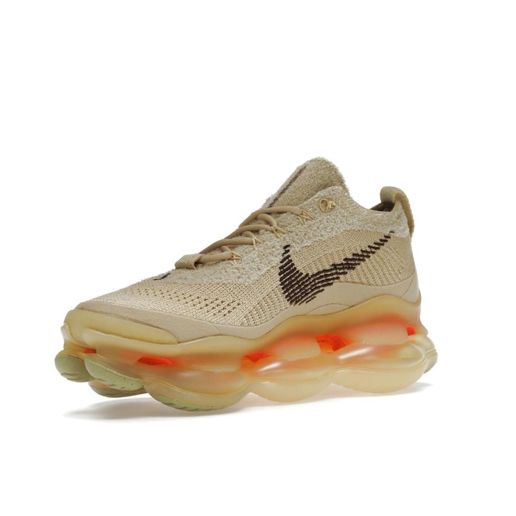 Nike Zapatillas Air Max Scorpion Flyknit Sesame para mujer, color marrón, leche de coco, trigo y oro DJ4702-200