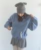 FUNFROMFUN Knotted Beanie, Grey+Ivory