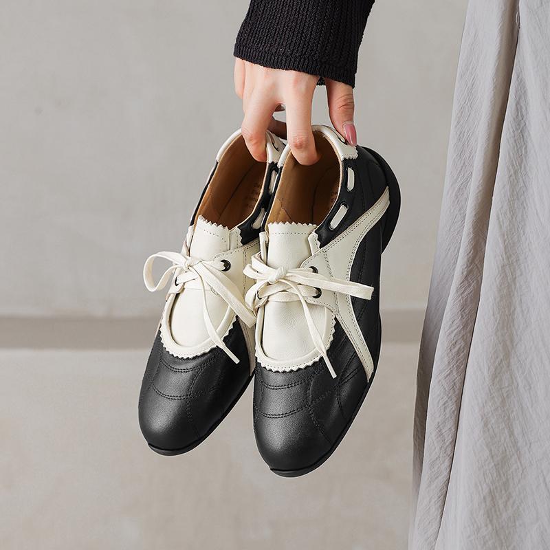 Fashion 2025 Autumn New Women Sheep Suede Sneakers Hollow Training Sport Shoes Contrast Casual Daily Shoes Mid Heel Platforms Sneakers