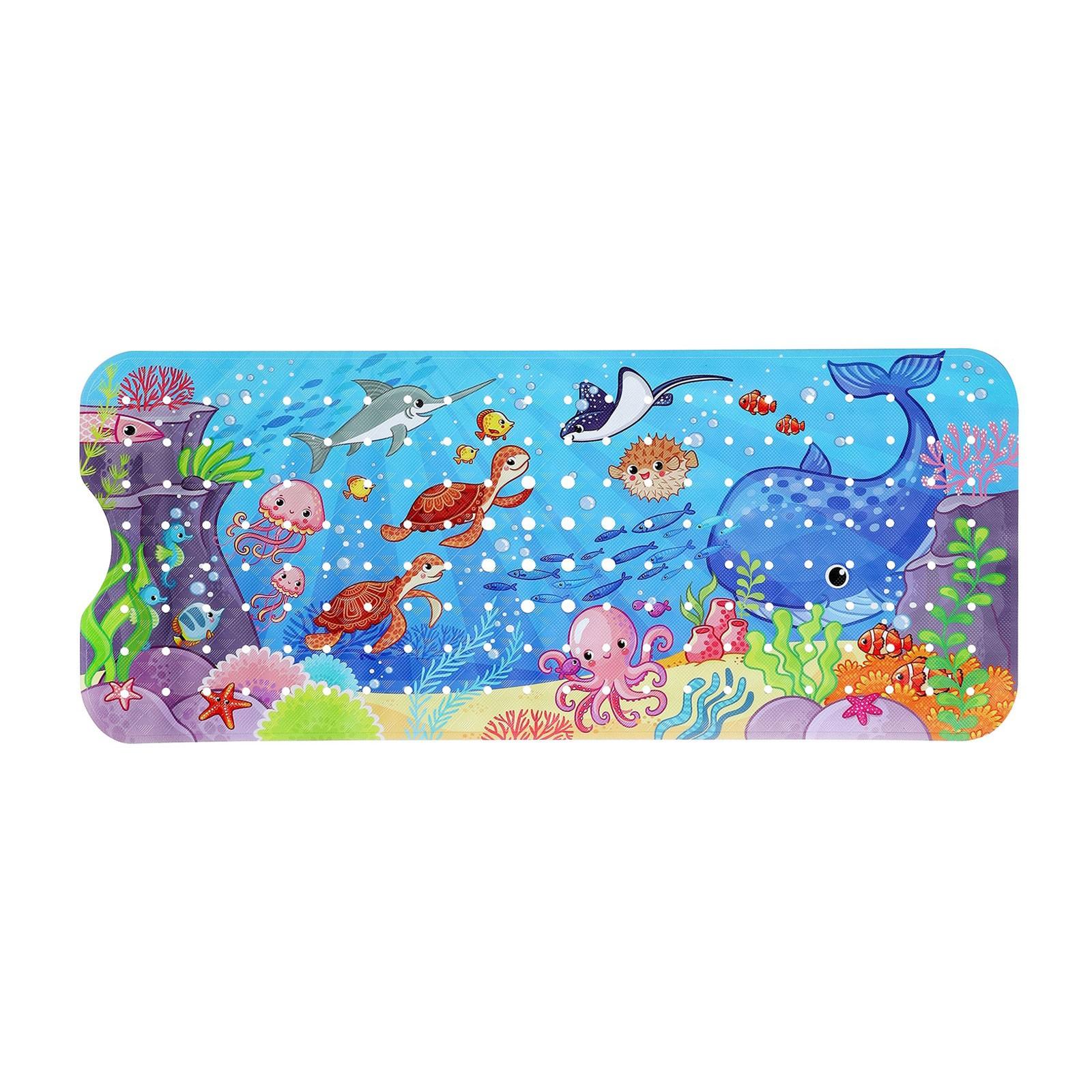 

100X40 Extended Bath Mat Environmentally Friendly PVC Bathroom Non-slip Mat Children s Cartoon Shower Mat